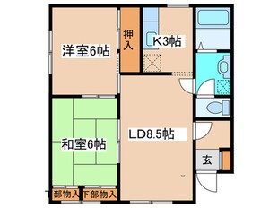 ハイツファミリ－の物件間取画像